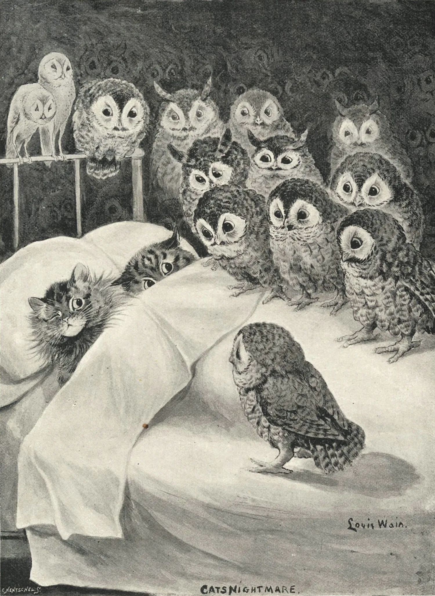 Louis Wain Fondation cats psychedelic